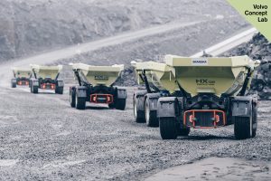 The fleet of HX2 autonomous, battery-electric load carriers