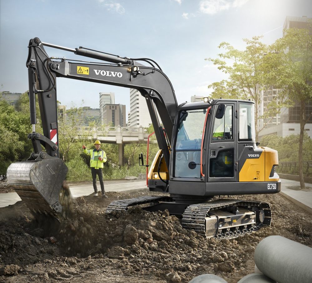Volvo EC75D Compact Excavator launched at Bauma China