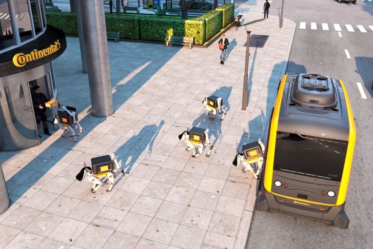 Continental's vision combines autonomous shuttles and delivery robots