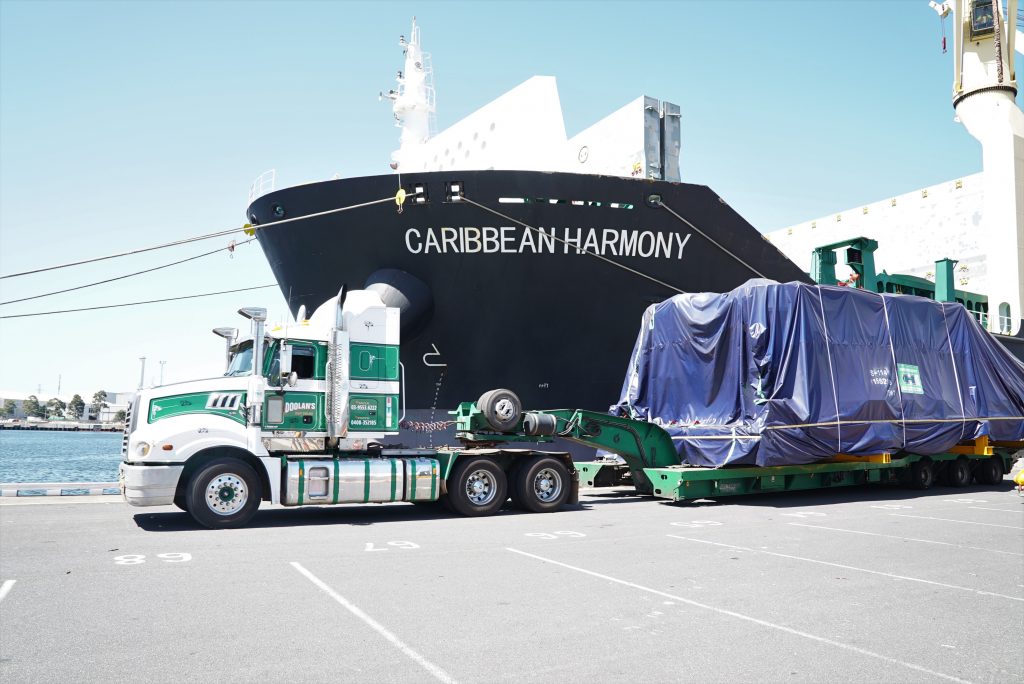 Massive Tunnel Boring Machine arrives in Melbourne for the West Gate Tunnel project