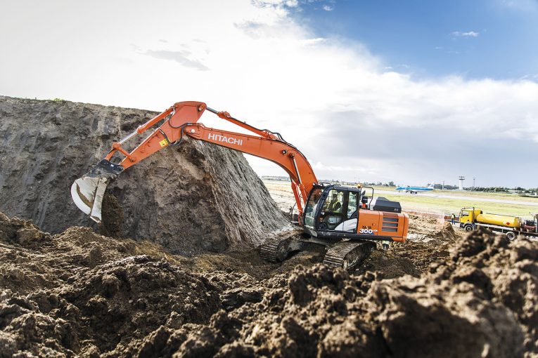 Hitachi excavator digs in at Porto Airport project in Portugal