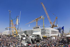 The Liebherr Group’s stand at Bauma 2016.