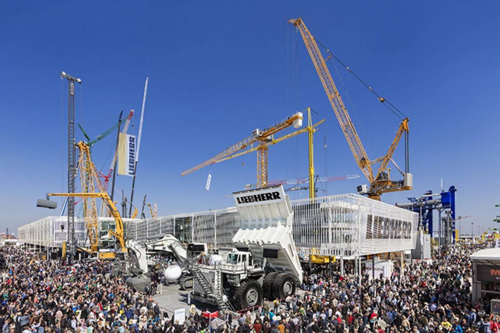 The Liebherr Group’s stand at Bauma 2016.