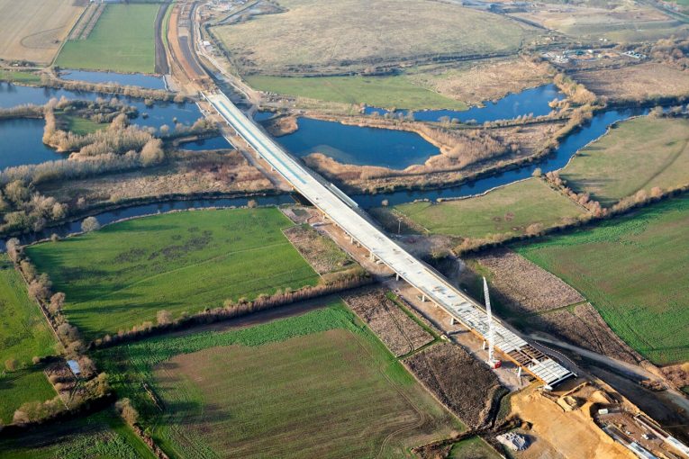 Major Highways England milestone for A14 as huge new bridge completed
