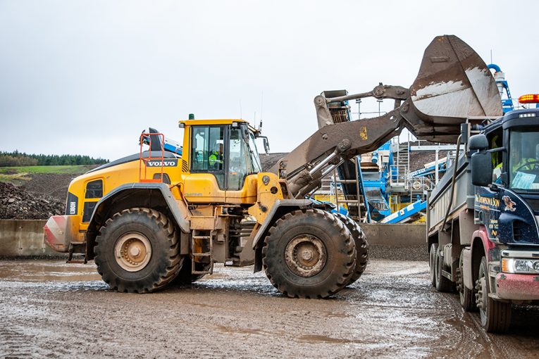 New Volvo Loaders arrive at Sheephill Quarry in Scotland