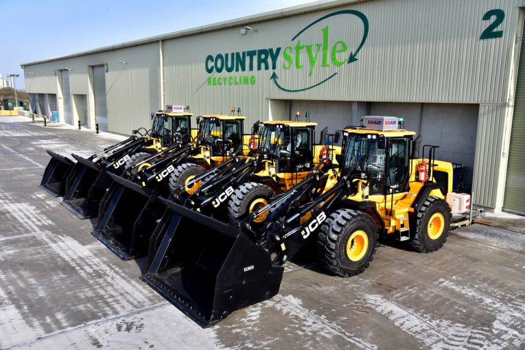 Four brand new JCB 457 Wheel Loaders for Kent waste firm Countrystyle Recycling