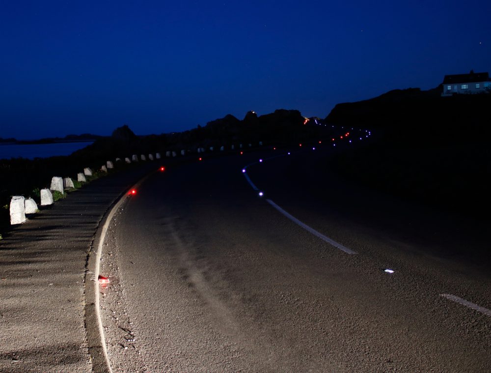 The number of drivers feeling safe travelling along two of Guernsey’s key roads has more than doubled following the installation of solar powered road studs.