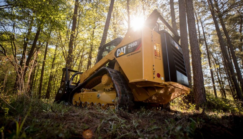 Cat 299D2 XHP Compact Track Loader is purpose-built for difficult land-clearing