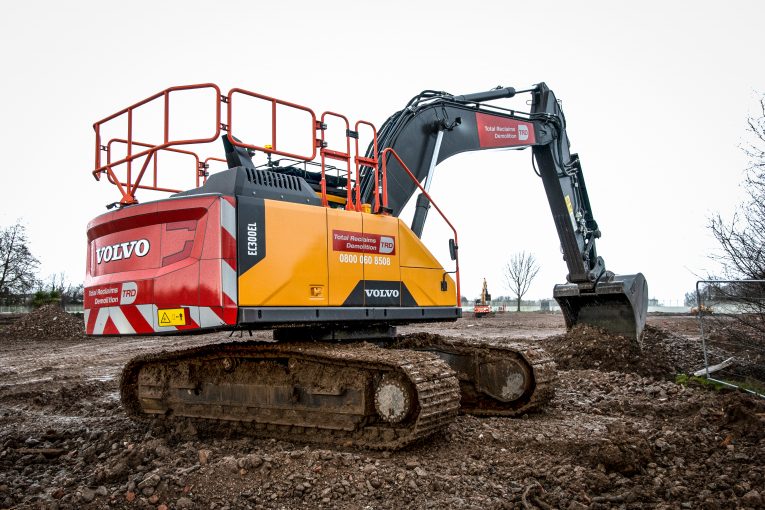 Excavator specially rigged for demolition goes to Total Reclaims