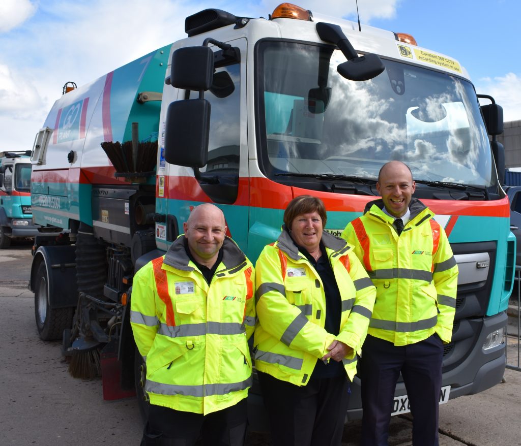 Lee Perry (National Driver Training & Development NVQ Lead Assessor), Ruth Bryant (Senior Health and Safety Officer, Assistant NVQ Training Centre Manager and Internal Quality Assurer) and Adam Wilson (Health Safety Environment and Quality Manager).