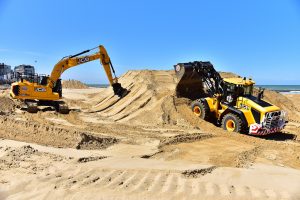 JCB X Series Excavators headed to the beach for the Red Bull Quicksand races