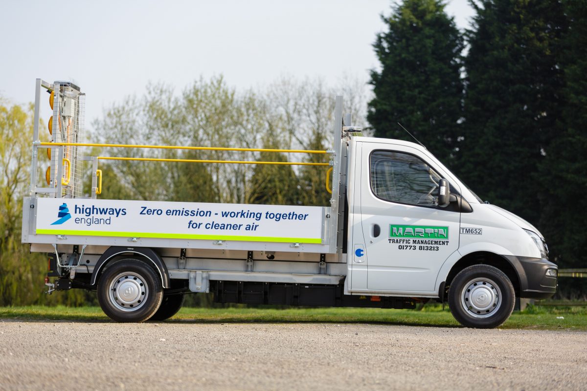 Highways England unveils electric roadworks vehicles trial