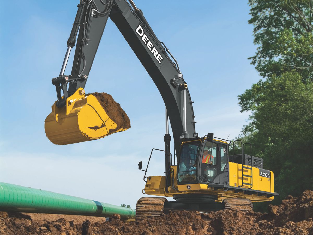 Grade Guidance Technology now featured in the John Deere 470G LC Excavator