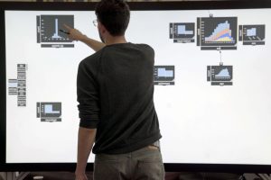For years, researchers from MIT and Brown University have been developing an interactive system that lets users drag-and-drop and manipulate data on any touchscreen, including smartphones and interactive whiteboards. Now, they’ve included a tool that instantly and automatically generates machine-learning models to run prediction tasks on that data. Image: Melanie Gonick