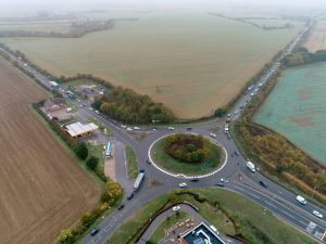 The Caxton Gibbet roundabout on the A428. Picture by Rob Howarth / @stellapicsltd
