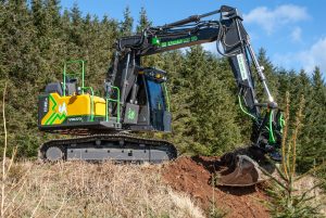 Second bespoke Volvo EC140ELM Forestry Excavator for BM Excavations