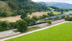 Conwy Valley line hosts steam train to celebrate reopening