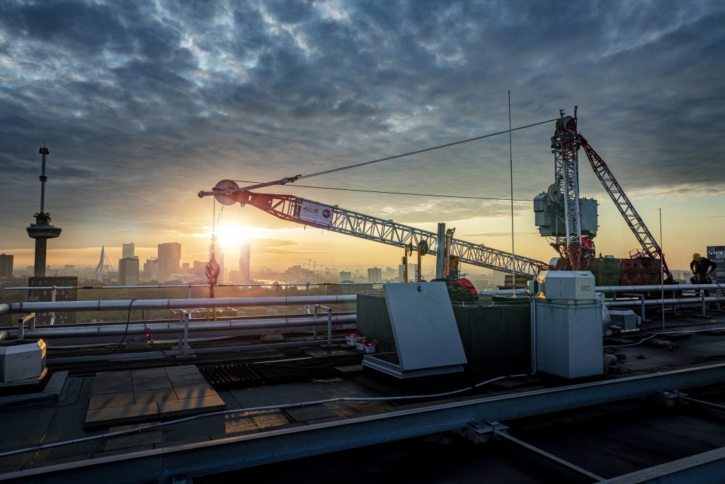 ALE lightweight service crane completes innovative hire-rise installation in the Netherlands