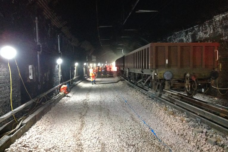 London Liverpool Street tunnel has almost a mile of track replaced