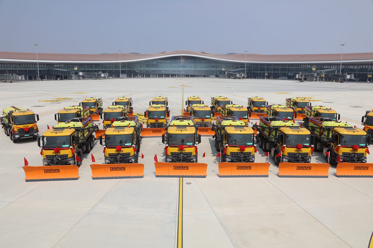 Boschung delivers 22 airport de-icers to the new Beijing Daxing International Airport
