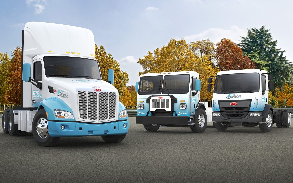 Peterbilt Motors showcases a full line-up of Electric Trucks at the NACV Show