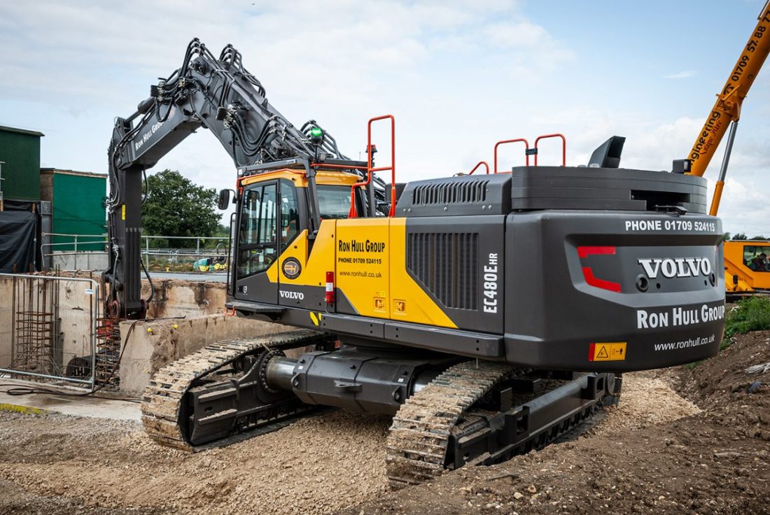 Volvo three-piece demolition rig Excavator the right choice for Ron Hull Demolition