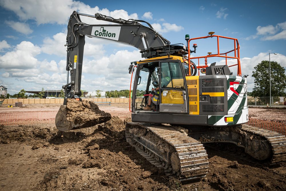Conlon invests in a batch of new Volvo reduced swing excavators