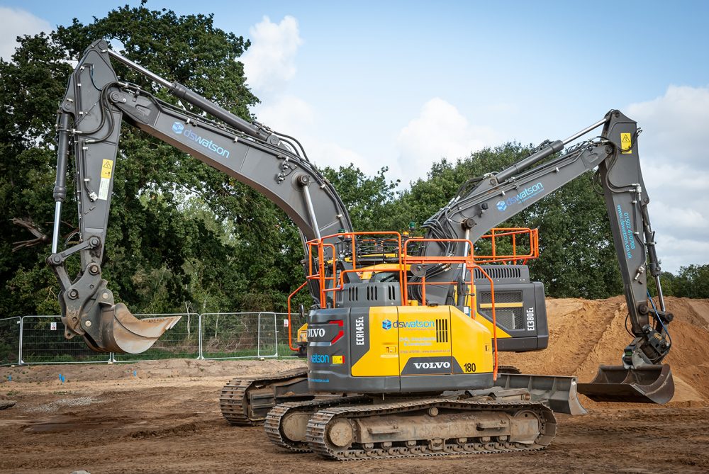 DS Watson Civil Engineering (Anglia) Ltd invests in a range of Volvo excavators