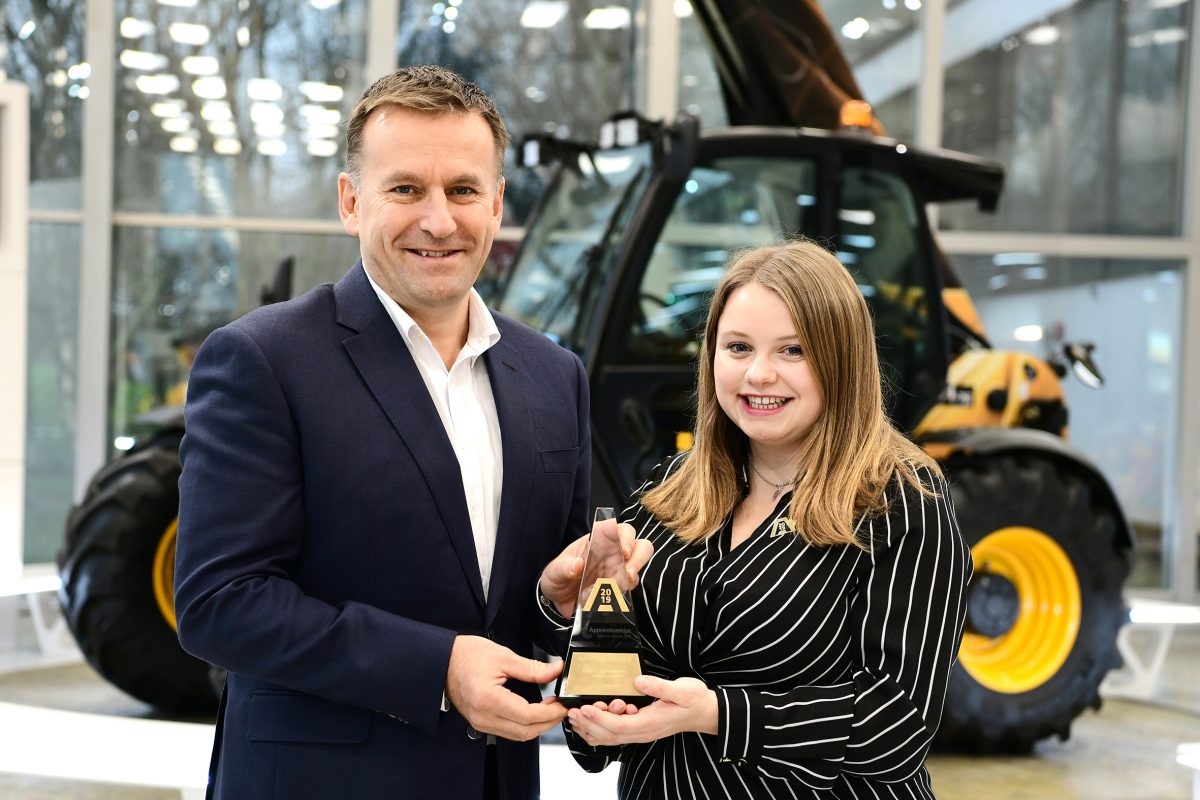 JCB Design Engineer wins Higher or Degree Apprentice of the Year award