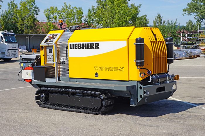 Special feature: If both the pump and the drilling rig are from Liebherr, the two construction machines can communicate with each other via radio. Featured at ConExpo.