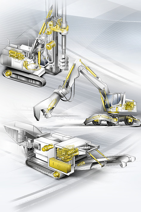 At Conexpo 2020, Liebherr brings large-scale technology to life also with its tailor-made components.