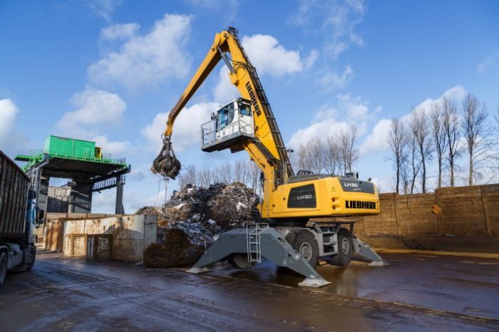 The LH 60 M Industry Litronic is specially designed for heavy-duty scrap handling will bt at Conexpo