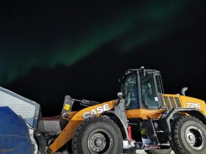 CASE wheel loaders battling the snow in the Arctic Circle