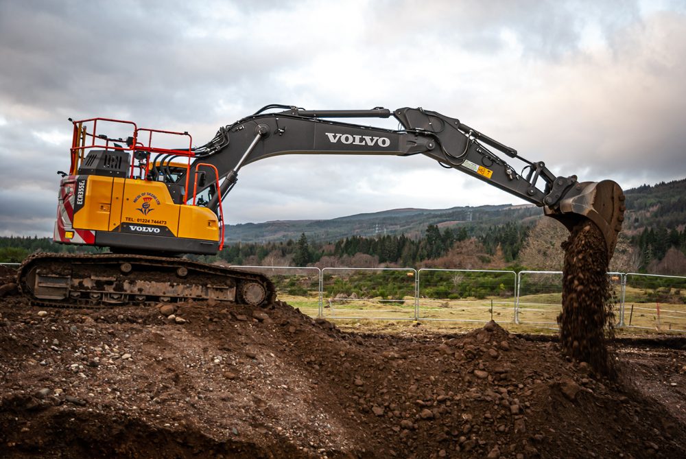 Nicol of Skene takes on 3 Volvo reduced swing excavators