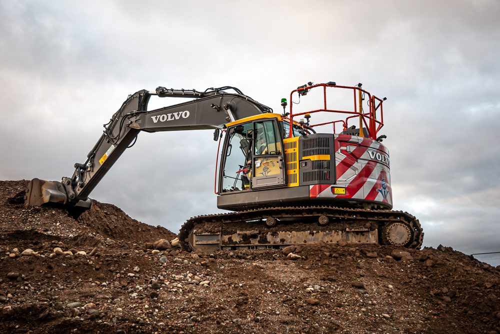 Nicol of Skene takes on 3 Volvo reduced swing excavators