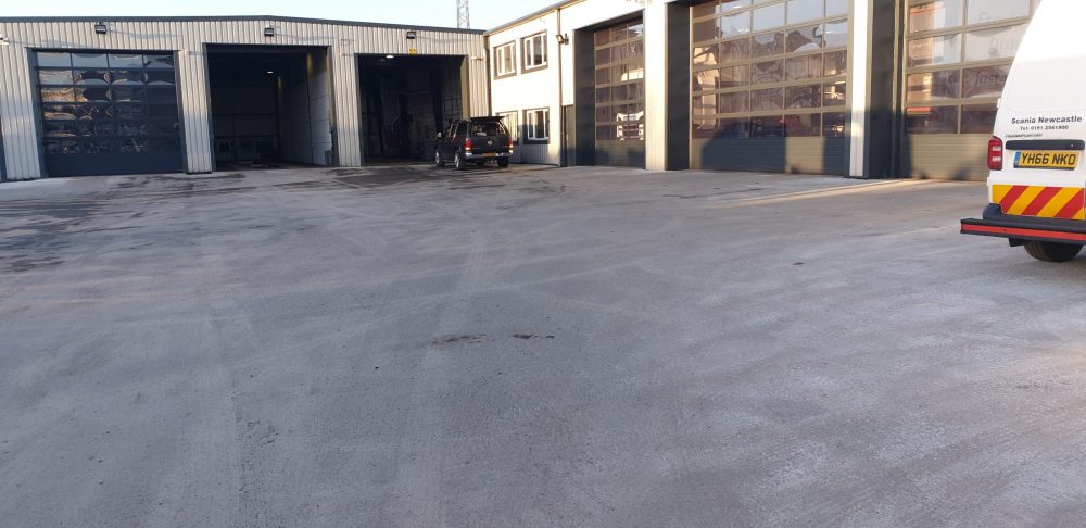 Scania depot in Newcastle expertly resurfaced by Miles Macadam