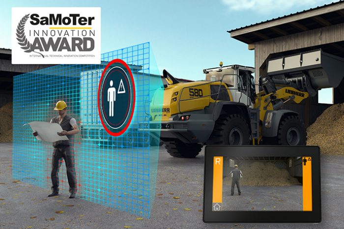 Liebherr’s active personnel detection at the rear receives a Samoter Innovation Award 2020 in the wheel loader category. From the end of the year, Liebherr will expand the assistance system to include a supportive braking function.