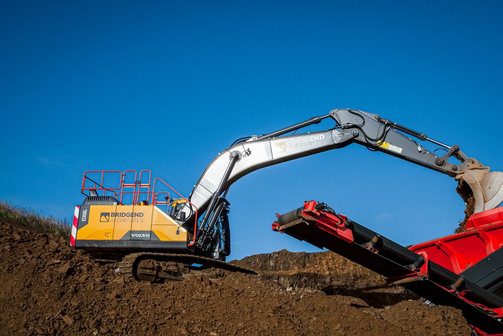 Bridgend Quarry upgrades with 30 tonne Volvo EC300E Excavator