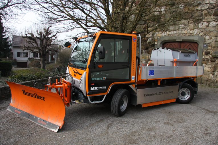 Electric MK-Reform Boki implement carrier takes to the streets in Switzerland