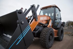 CASE unveils the 580EV Project Zeus - the first fully electric Backhoe Loader
