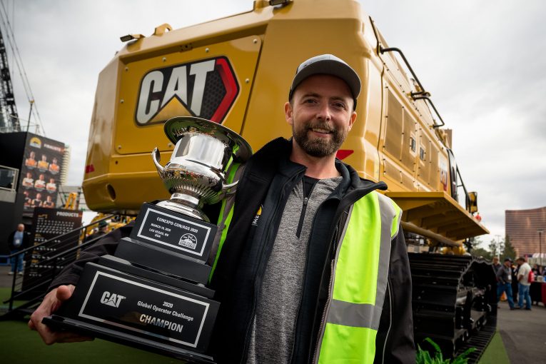 Jaus Neigum crowned Caterpillar Global Operator Challenge Champion at ConExpo 2020