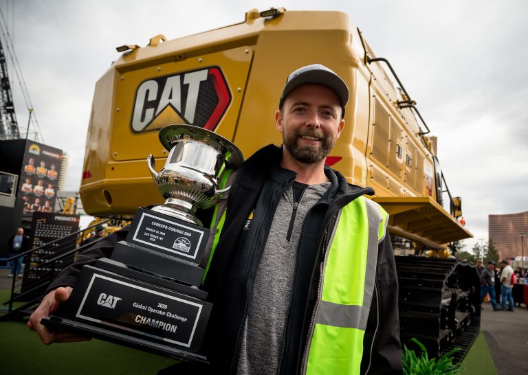 Jaus Neigum crowned Caterpillar Global Operator Challenge Champion at ConExpo 2020