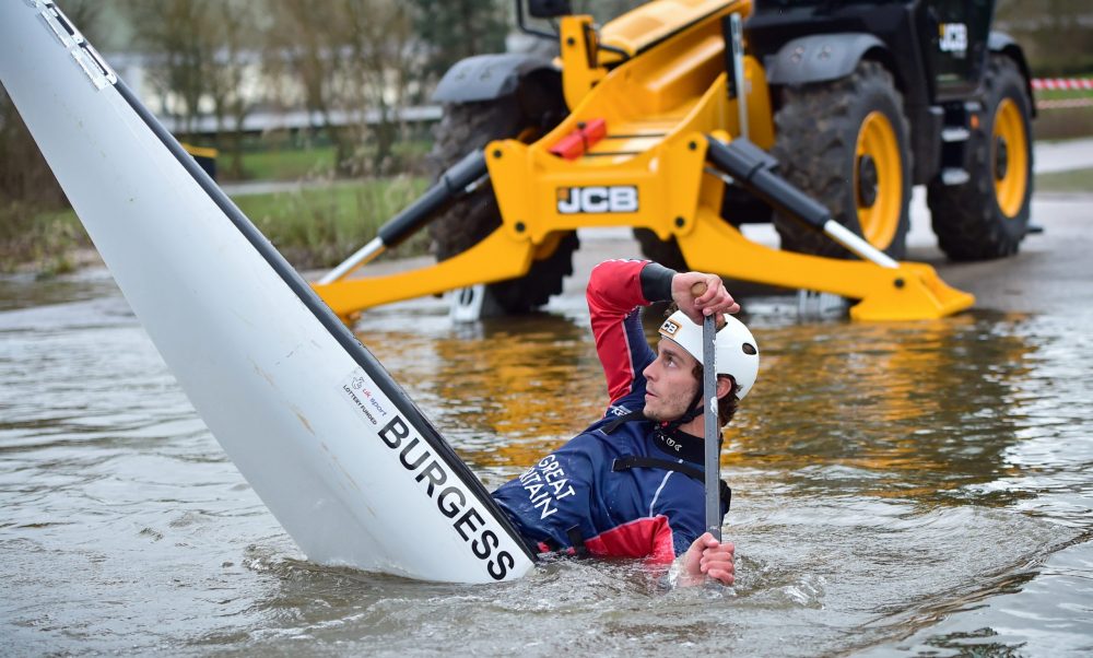 JCB sponsors British canoeist Adam Burgess as he paddles for Olympic gold