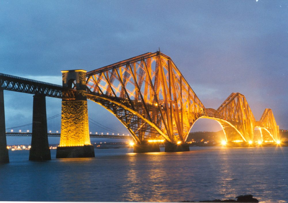 Forth Bridge, Edinburgh at night