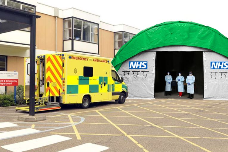 Zappshelter industrial strength air-beam tents perfect for the NHS front-line