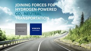 Volvo and Daimler Trucks form joint venture for large-scale production of fuel cells