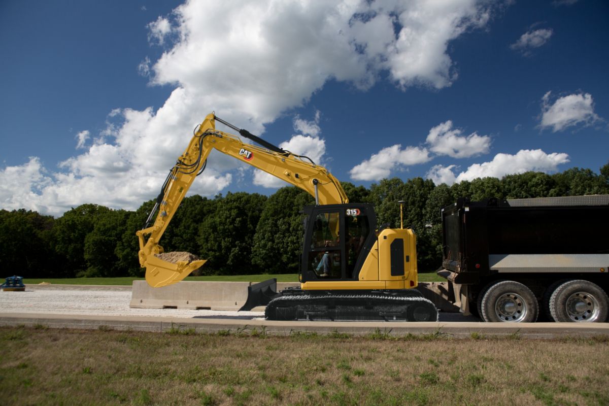 New Cat 315 small Excavator design delivers big productivity and efficiency