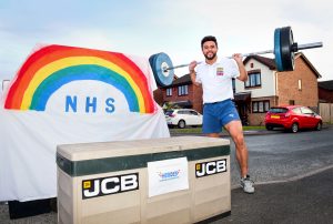 JCB sponsored athletes Ben and Adam smash NHS charity target with marathon effort