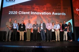 B2W Software presented its 2020 Client Innovation Awards for ROI and operational improvements to Lancaster Development, Lakeside Industries, EPCOR and Severino Trucking at the company’s annual User Conference in early March.