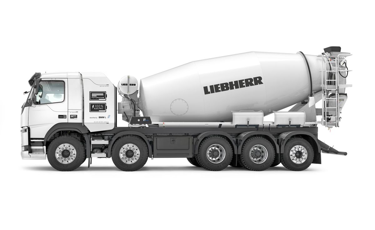 Liebherr and Designwerk announce first fully electric Concrete Truck Mixers 